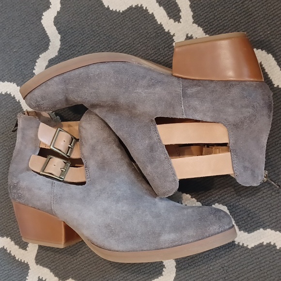 Korks by Kork-Ease Gabriella Gray & Tan Ankle Boots Women's 9.5 - Picture 7 of 15